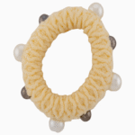 `Shooka Knitted Hair Tie with Pearl & Metallic Beads