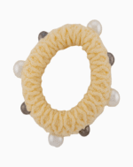 `Shooka Knitted Hair Tie with Pearl & Metallic Beads