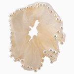 `Shooka Pearl-Embellished Sheer Organza Scrunchie