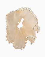 `Shooka Pearl-Embellished Sheer Organza Scrunchie