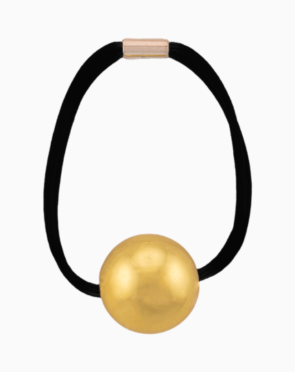 `Shooka Minimalist Hair Tie with Large Matte Gold Sphere