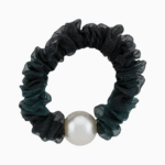 `Shooka Black Tulle Pearl Scrunchie
