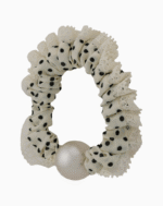 `Shooka Cream Polka Dot Scrunchie