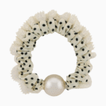 `Shooka Cream Polka Dot Scrunchie