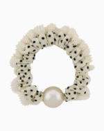 `Shooka Cream Polka Dot Scrunchie