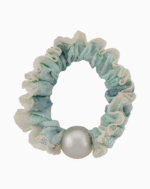 `Shooka Aqua & Gray Watercolor Scrunchie