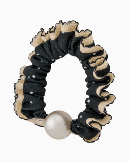 `Shooka Black Polka Dot Scrunchie