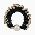 `Shooka Black Polka Dot Scrunchie