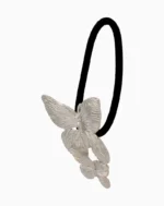 Shoucka Silver Double Butterfly Hair Tie | Modern Hair Jewelry