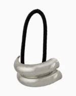 Shoucka Modern Silver Double Band Hair Tie | Minimalist Hair Cuff