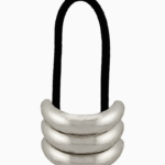 Shoucka Silver Triple Band Hair Cuff | Architectural Ponytail Holder