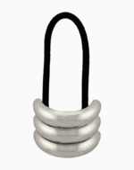 Shoucka Silver Triple Band Hair Cuff | Architectural Ponytail Holder