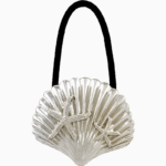Shoucka Silver Seashell Hair Tie with Crystal Starfish | Sparkly Nautical Accessory