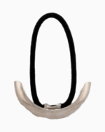 Shoucka Double Layer Cuff Silver Hair Tie | Modern Hammered Accessory