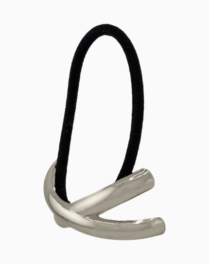 Shoucka Silver Crossed Cuff Hair Tie | Modern Minimalist Accessory
