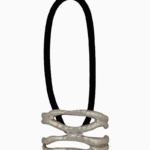 Shoucka Double Hammered Cuff Silver Hair Tie | Modern Artistic Accessory