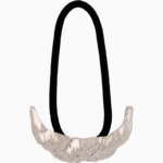 Shoucka Silver Molten Texture Cuff Hair Tie | Modern Artistic Accessory