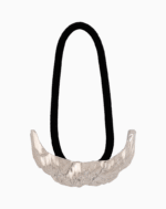 Shoucka Silver Molten Texture Cuff Hair Tie | Modern Artistic Accessory