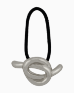 Shoucka Silver Knot Hair Tie | Artistic & Modern Hair Accessory