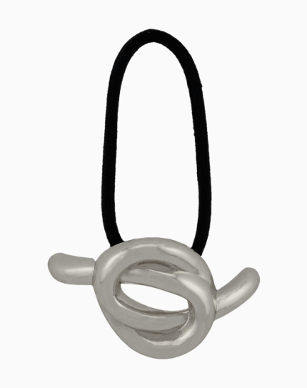 Shoucka Silver Knot Hair Tie | Artistic & Modern Hair Accessory
