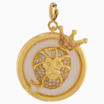 Shoucka Leo Zodiac Pendant | Gold Plated Crowned Lion Charm
