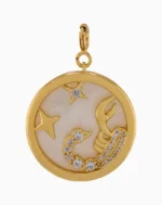 Shoucka Scorpio Zodiac Pendant | Gold Plated Mysterious Scorpion Charm