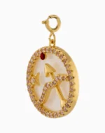 Shoucka Sagittarius Zodiac Pendant | Gold Plated Adventurous Archer Charm