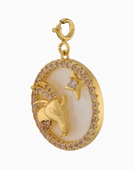 Shoucka Capricorn Zodiac Pendant | Gold Plated Determined Goat Charm