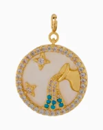 Shoucka Aquarius Zodiac Pendant | Creative Water Bearer Charm