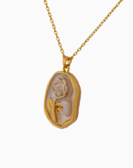 Shoucka Two-Tone Rose Free-Form Necklace for Women