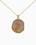 Shoucka Two-Tone Rose Free-Form Necklace for Women