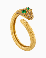 shoucka Classic Pearl & Crystal Wave Ring | Silver-Tone Adjustable