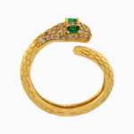 shoucka Classic Pearl & Crystal Wave Ring | Silver-Tone Adjustable