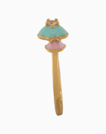 shoucka Pastel Enamel Open Ring | Pink & Mint Gold-Tone