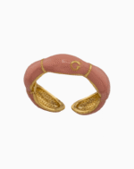 shoucka Minimalist Dusty Rose Enamel Ring | Gold-Tone Adjustable