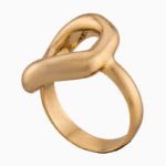 shoucka Chunky Abstract Knot Ring | Matte Gold-Tone Statement Ring