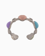 shoucka Bold Geometric Enamel & Cushion CZ Ring | Gold-Tone