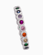 shoucka Rainbow Bezel Eternity Ring | Silver-Tone Adjustable