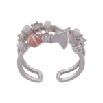 shoucka Women's Nautical Shell & Starfish Ring | Silver-Tone Adjustable
