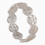 shoucka Feng Shui Coin Band Ring | Silver-Tone Adjustable