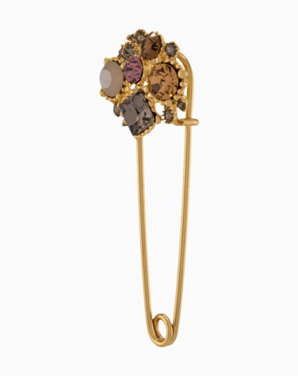 Shoucka Vintage Multi-Color Crystal Cluster Brooch Pin