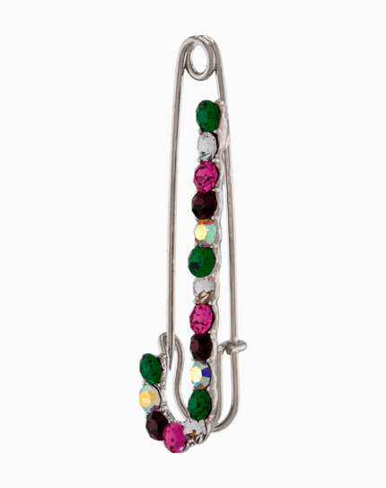 shoucka Multicolor Crystal Safety Pin Brooch for Women
