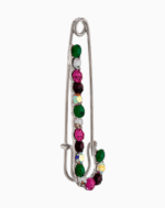 shoucka Multicolor Crystal Safety Pin Brooch for Women