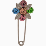 shoucka Colorful Crystal Flower Brooch Pin | Women's Whimsical Accessory