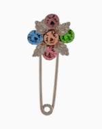 shoucka Colorful Crystal Flower Brooch Pin | Women's Whimsical Accessory