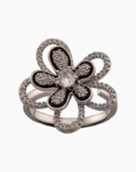 انگشتر زنانه گل کاملیا کریستالی شوکا - Image 2