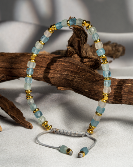 Dainty Aquamarine Bracelet for Women