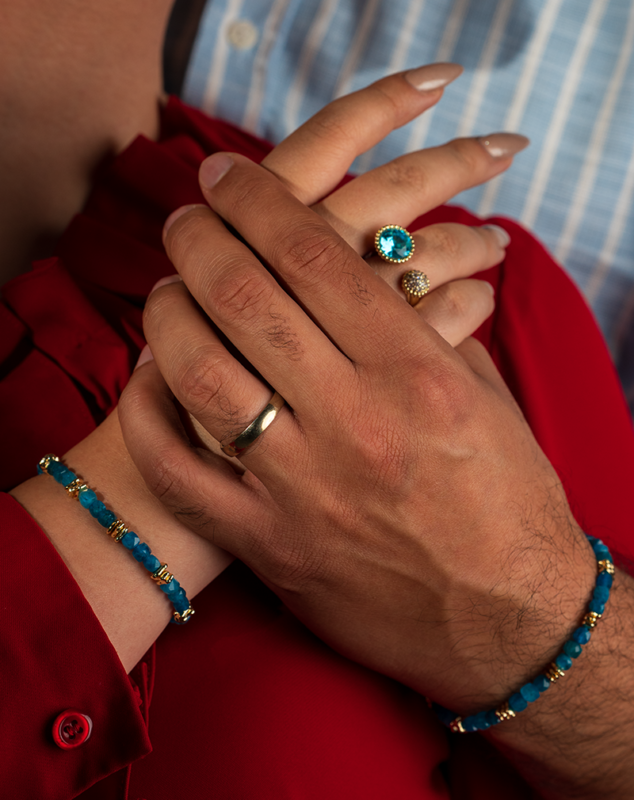 Blue Apatite Stone Bracelet for Women