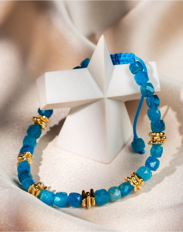 Blue Apatite Stone Bracelet for Women