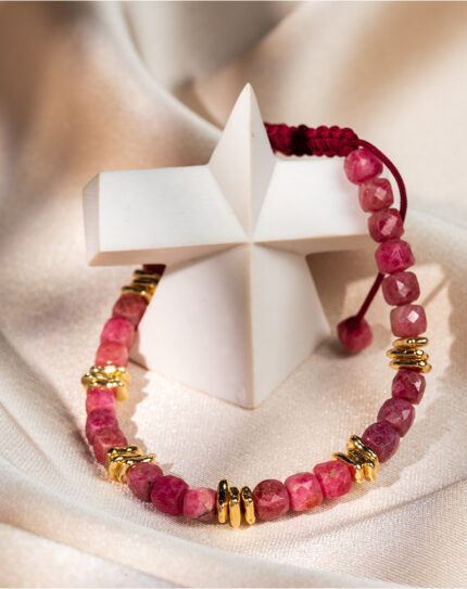 Women’s Pink Tourmaline Stone Bracelet